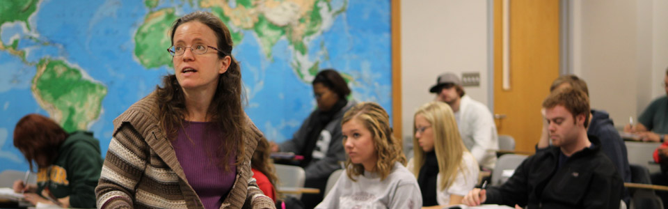 Instructor teaching a class