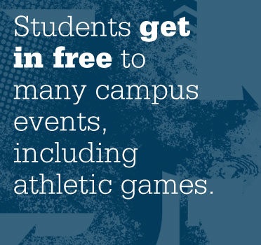 Students get in free to many campus events, including athletic games