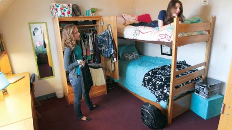 Students enjoy hanging out in their dorm room