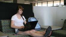 Instructor in front of a classroom
