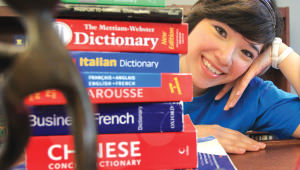 Christine Adams with books