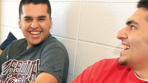 Alonzo Perez enjoys time with friends
