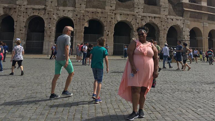 Aaliyah Williams at Colosseum in Rome.