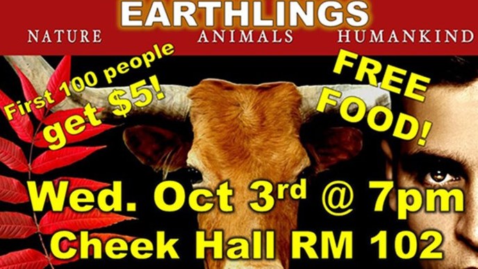 "Earthlings" Screening: Free Food, Free Money and a Free Film