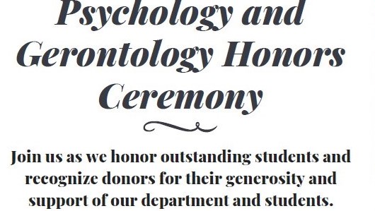 Psychology and Gerontology Honors Ceremony