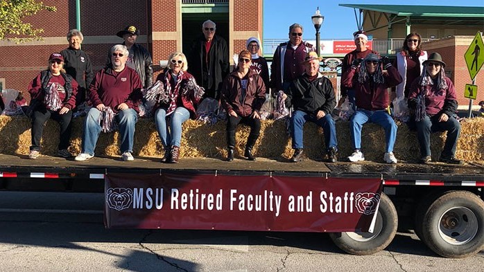 Retired Faculty Staff Event: Ride Homecoming Parade Float