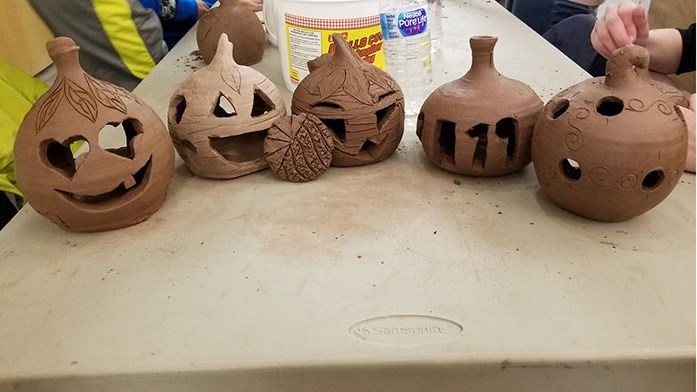 Clay Pumpkin Carving
