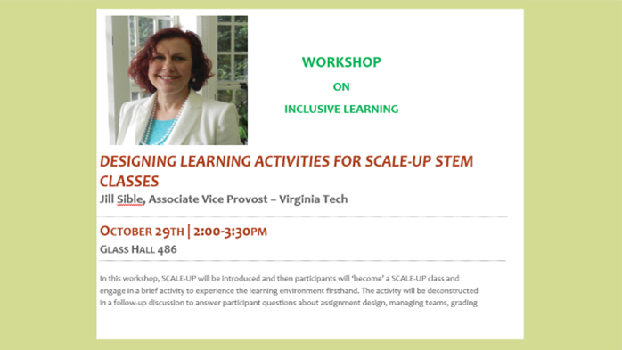 Workshop on Inclusive Learning with Dr. Jill Sible