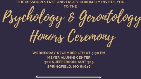 Psychology and Gerontology Honors Reception