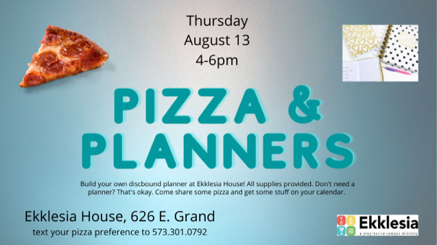 Pizza and Planners