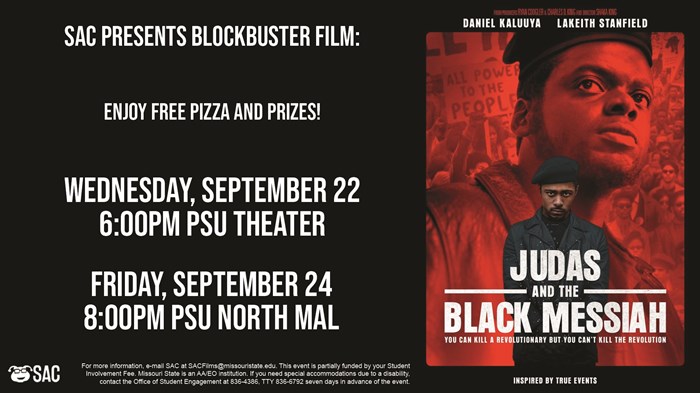 SAC Presents Blockbuster Film: Judas and the Black Messiah
