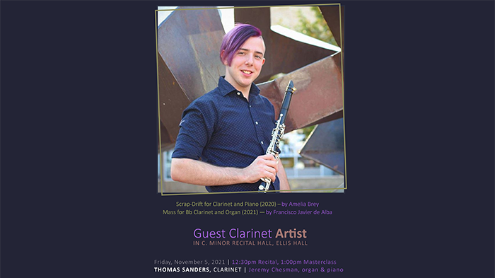 Guest Artist: Thomas Sanders (clarinet)