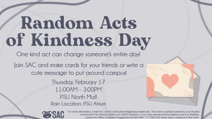SAC Presents Random Acts of Kindness Day