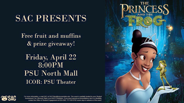 SAC Presents Show Me MO State Film: The Princess and the Frog