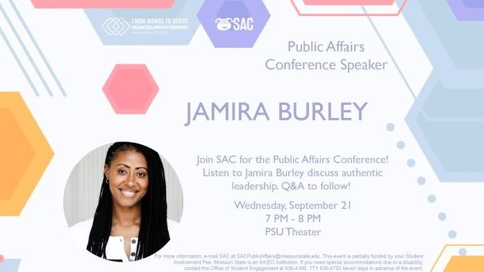 CANCELED: SAC Presents: Public Affairs Conference Speaker: Jamira Burley