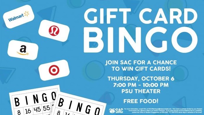SAC Presents: Gift Card Bingo
