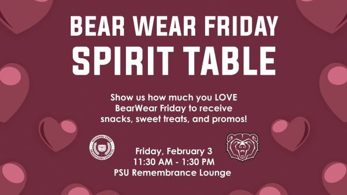 Bear Wear Friday Spirit Table