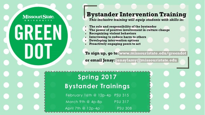 Green Dot Bystander Intervention Training
