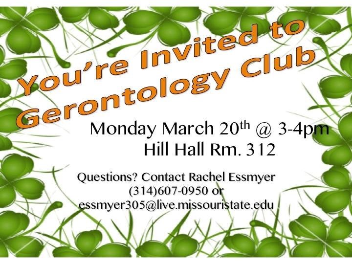 Gerontology Club: Creating a Senior Prom at Springfield Rehab