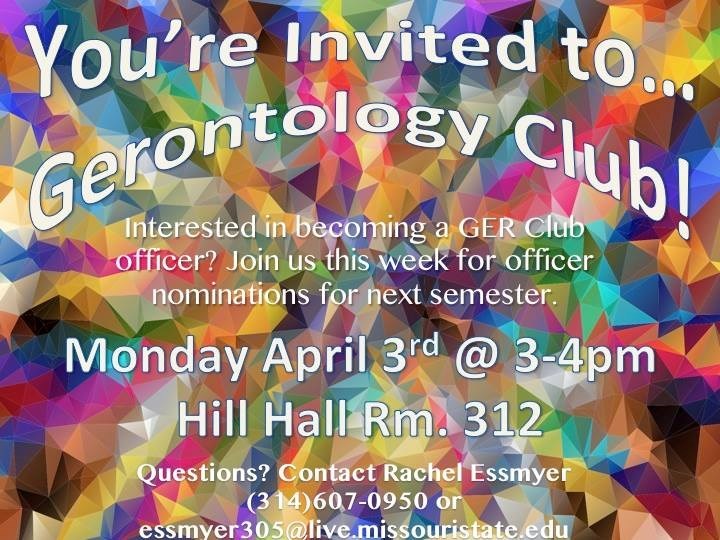 Gerontology Club: Officer Nominations