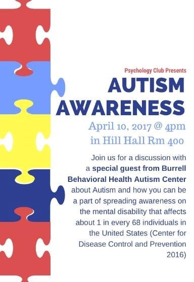 Psychology Club Presents: Autism Awareness