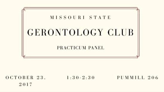 Gerontology Club: Practicum Panel