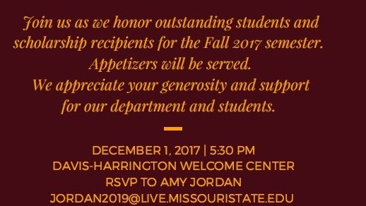 Psychology and Gerontology Honors Reception 12.1.2017