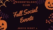 Gerontology Club: Fall Social Events