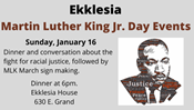 Ekklesia Martin Luther King Jr. Day Events