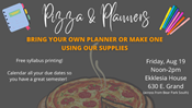 Ekklesia Pizza and Planners 