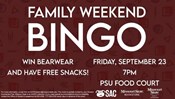 Family Weekend Bingo