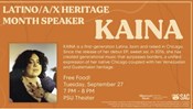 SAC Presents: Latino/A/X Heritage Month Speaker:  Kaina
