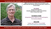 Linguistics Colloquium Talk by Dr. Michael D. Picone